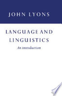 Language and Linguistics Cover